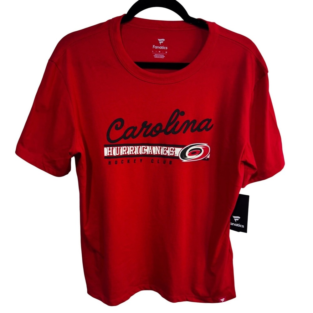 Fanatics T-Shirt Carolina Hurricanes Local Pride Women Large Red Hockey NHL New